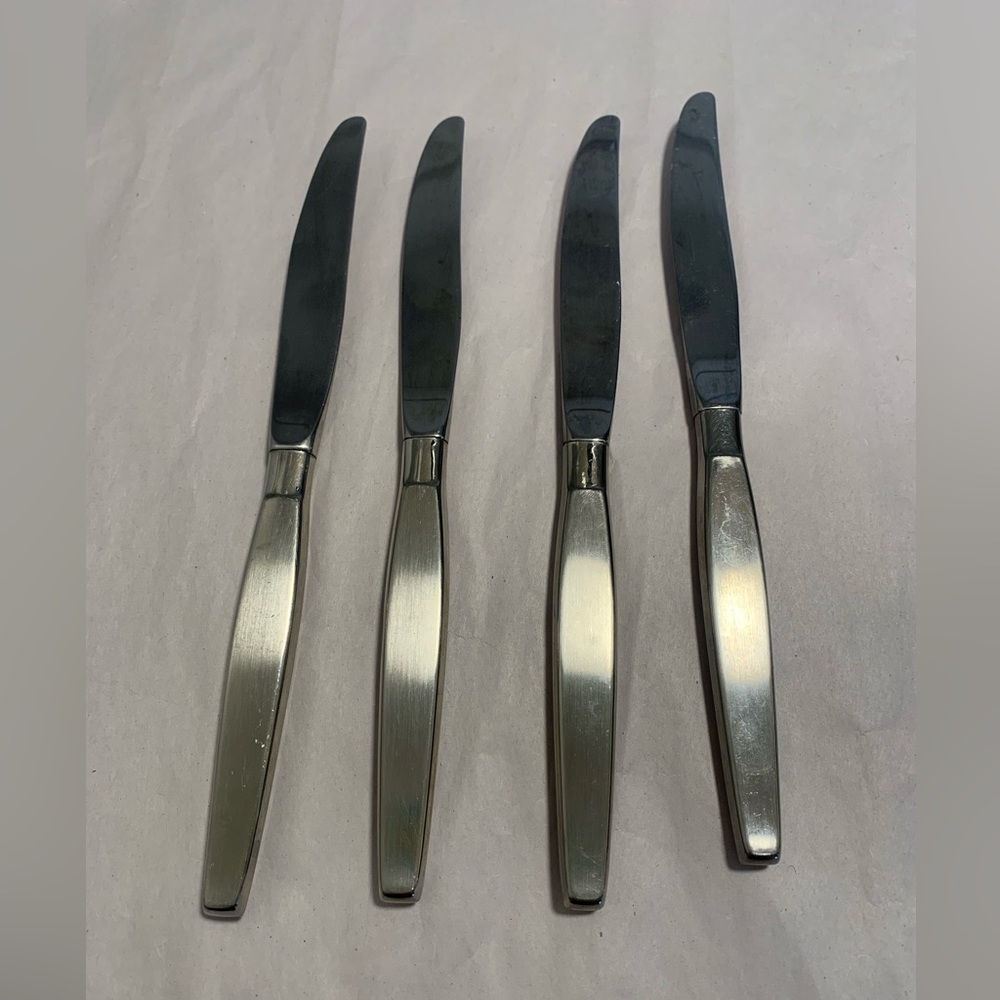Oneida Frostfire 9” Stainless Steel Dinner Knives, Satin Finish. Set of 4